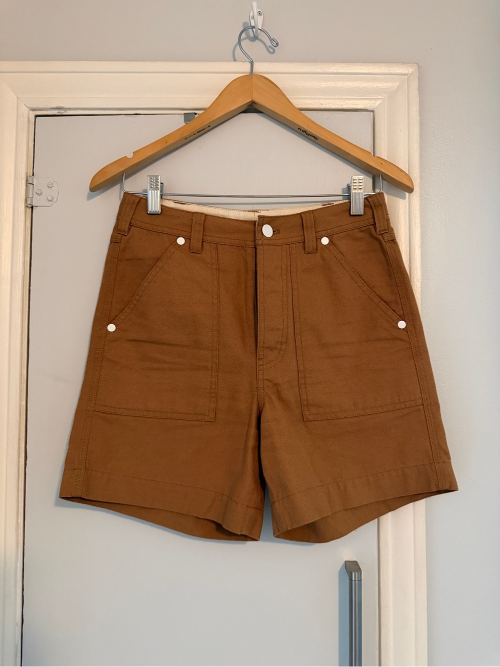 Tan Topo Designs shorts, size 4